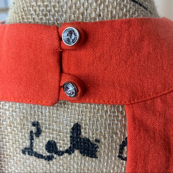 Chattawak Key Hole Linen Style Midi Dress - Picture 4 of 15